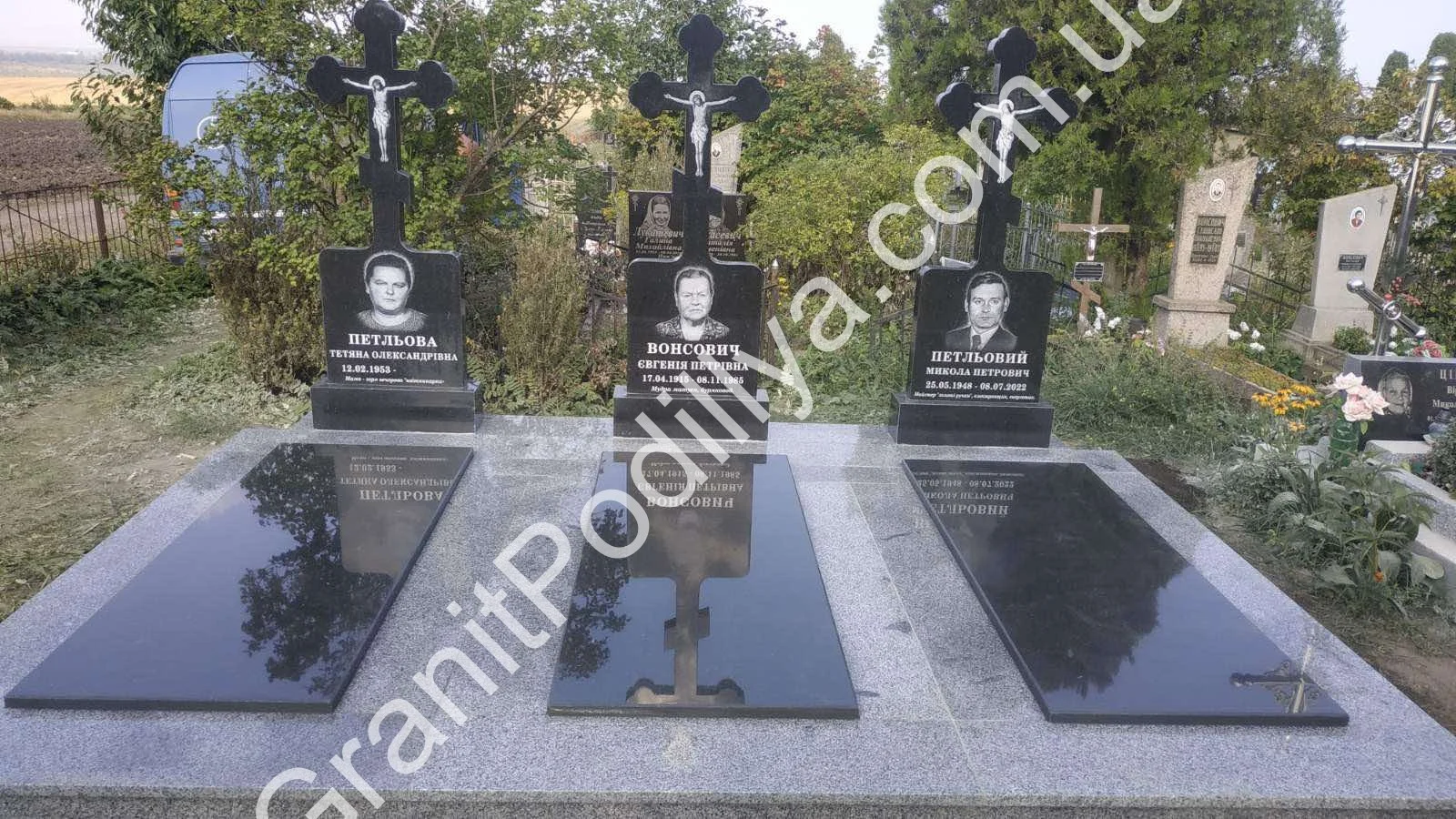 Подвійний пам'ятник з граніту - Кам'янець-Подільський | GranitPodillya